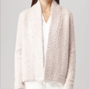 Reiss light pink and cream open front sweater